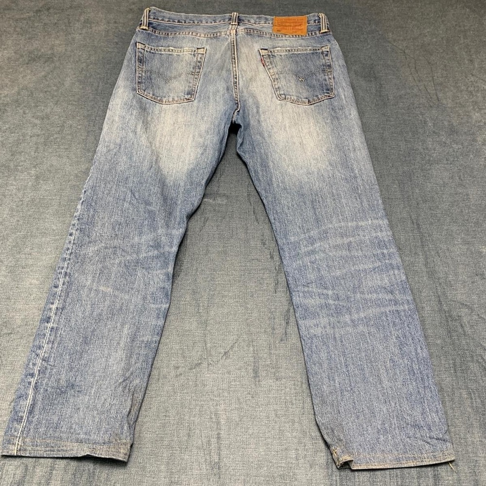 Levi's 504 Jeans Mens 33x32 Blue Denim Stretch Streetwear Modern Straight Fit
